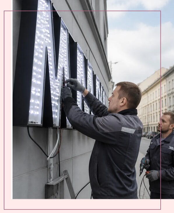 Изготовление и монтаж светодиодных LED вывесок в Новочеркасске