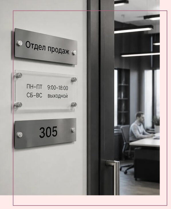 Офисные таблички на дверь в Новочеркасске по цене от 5015 р. | Аванза-Нвч